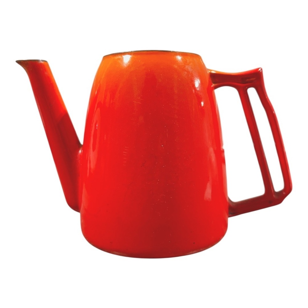 Descoware Enamel Teapot Kettle Orange Red Gradient Made in Belgium